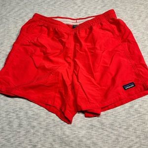 Patagonia W’s 5” Baggies Women’s Small Red Pink Athletic Drawstring Elastic